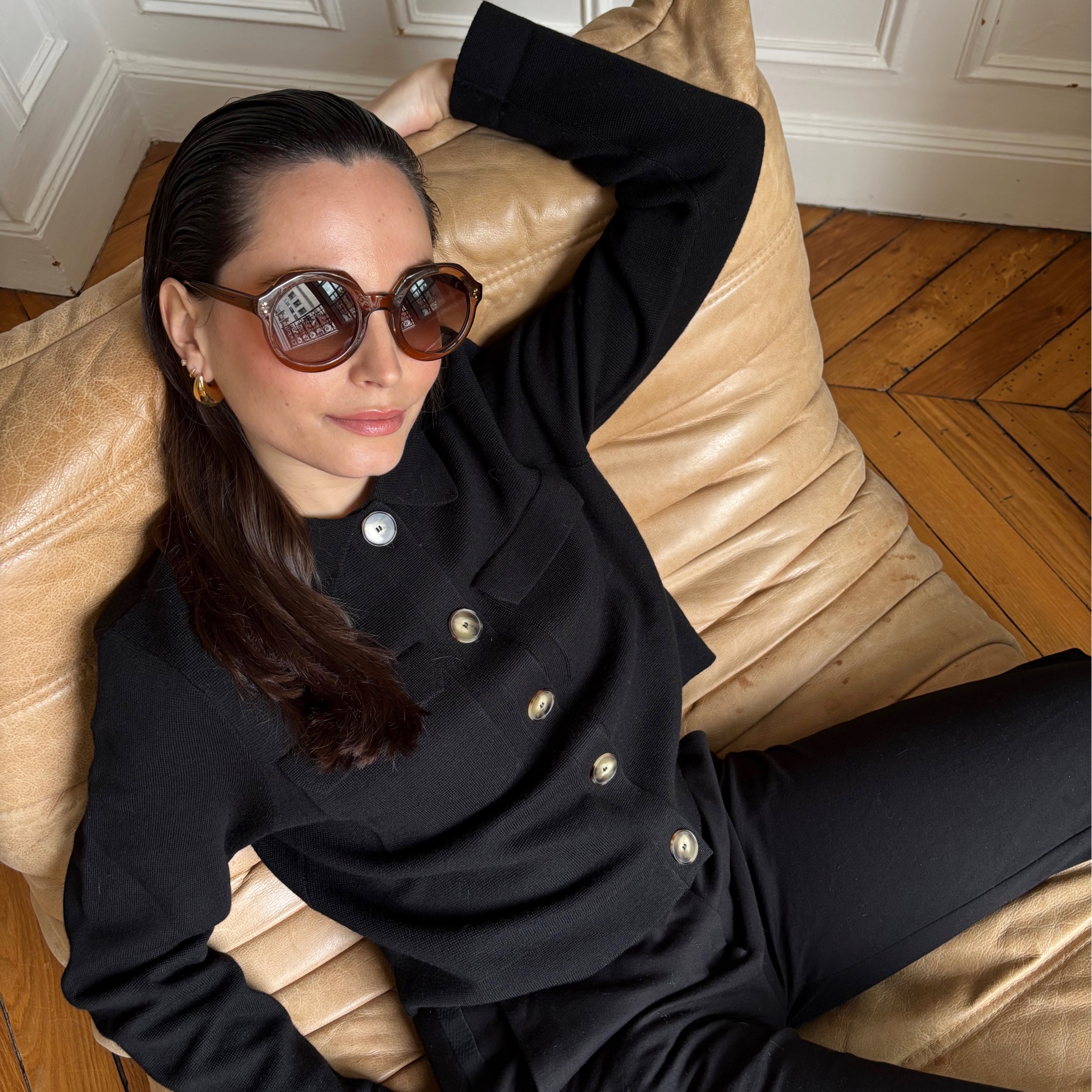 Rosie marron translucide - fauve lunetier